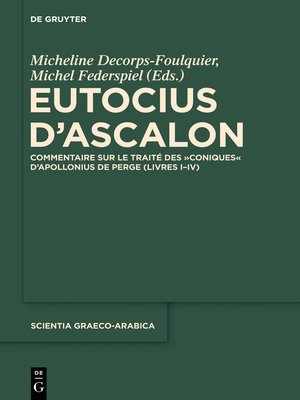 cover image of Eutocius d'Ascalon